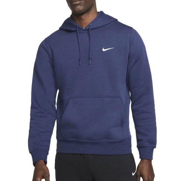 Nike Men's Long Sleeve Hooded Sweatshirt Hoodie in Navy Blue - Picture 1 of 7